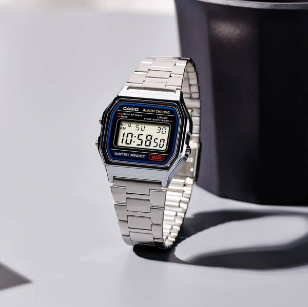 Casio Vintage Digital Chain Watch A158WA-1DF