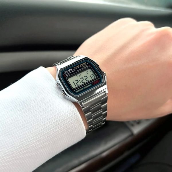 Casio Vintage Digital Chain Watch A158WA-1DF