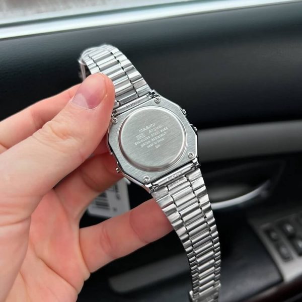 Casio Vintage Digital Chain Watch A158WA-1DF