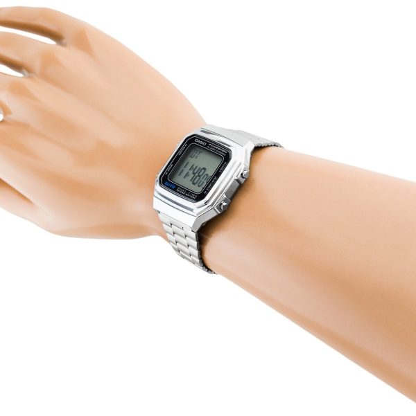 Casio Vintage Dual Time Digital Chain Watch A178WA-1ADF