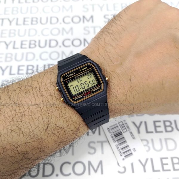 Casio Vintage Digital Resin Belt Watch F-91WG-9QDF