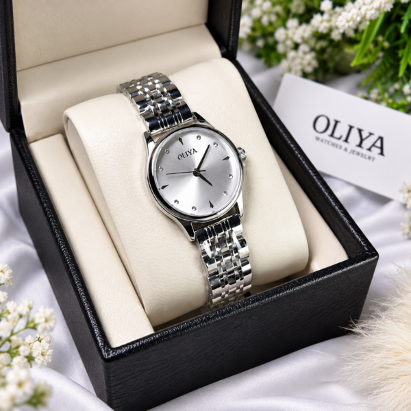 OLIYA 511 Ladies Watch silver stainless steel with elegant silver dial