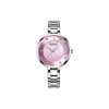 CURREN 9051 Women's Quartz Dress Watch - Golden White Curren watch with pink dial and silver bracelet